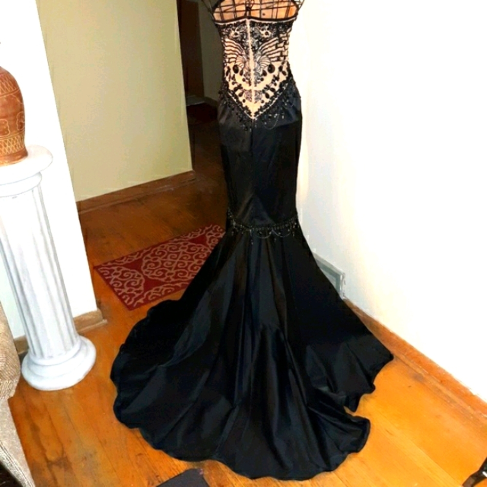 Sherry Hill Couture Bedazzled  Prom Dress - Picture 4 of 9